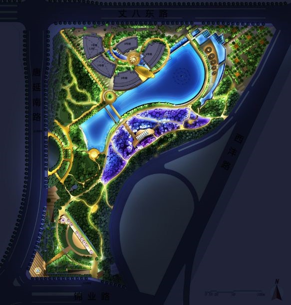 旅游景區(qū)的燈光設(shè)計(jì)，夜空中最亮的星01