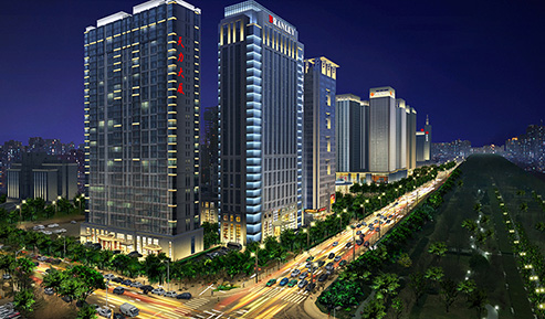 天力大廈及周邊建筑景觀夜景規劃
